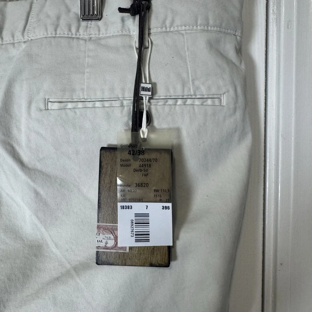 Hiltl Pants Mens 42x38 Original Khakis Contemporary NEW